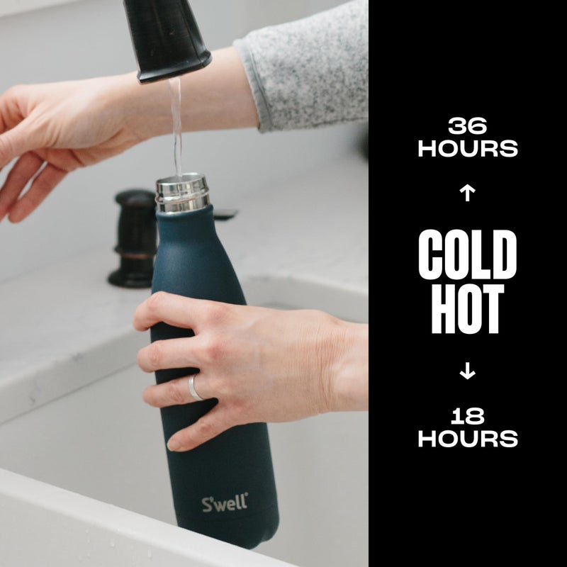 S'well Stainless Steel Water Bottle, 17oz, Azurite, Triple Layered Vacuum Insulated Containers Keeps Drinks Cold for 36 Hours and Hot for 18, BPA Free, Perfect for On the Go - Image 3